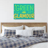 Grüner Glamour Leinwanddruck (Insitu (Schlafzimmer))