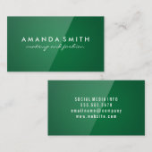 Grüner Glanz Visitenkarte (Vorne/Hinten)