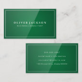 Grüner Glanzhintergrund Visitenkarte (Vorne/Hinten)