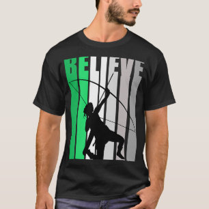 Grüner Glaube Motivierung Mädchen Bogenschießen Re T-Shirt