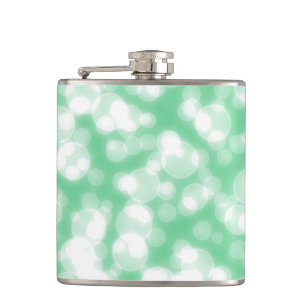 Grüner Glitter Faux Folien Konfetti Flachmann