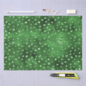 Grüner Glitter Glam Punkte Muster Seidenpapier (Handwerk)