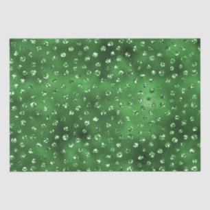Grüner Glitter Glam Punkte Muster Seidenpapier