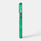 Grüner Glitter iPhone 15 Hülle (Linke Seite)