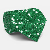 Grüner Glitter Krawatte (Gerollt)