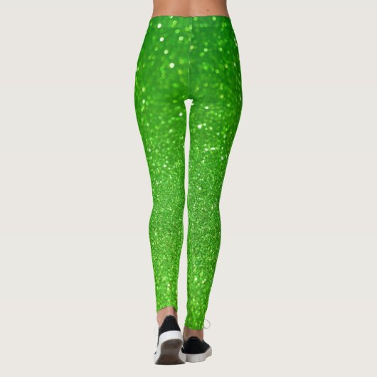Grüner Glitter Leggings (Rückseite)