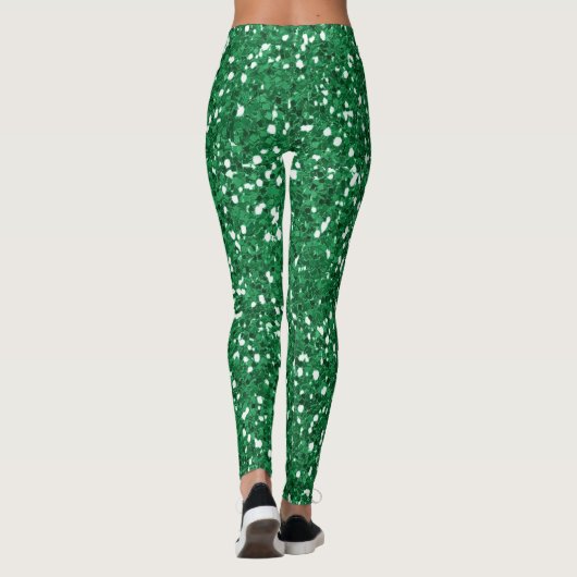 Grüner Glitter Leggings (Rückseite)