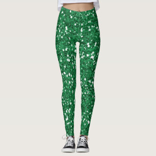 Grüner Glitter Leggings