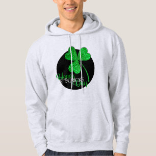 Grüner Glitter Shamrock Frohen St Patrick’s Tag T Hoodie