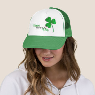 Grüner Glitter Shamrock Frohen St. Patrick’s Tag Truckerkappe