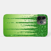 Grüner Glitter-Tropfen mit funkelndem Bokeh-Design Case-Mate iPhone Hülle (Rückseite (Horizontal))