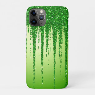 Grüner Glitter-Tropfen mit funkelndem Bokeh-Design Case-Mate iPhone Hülle