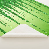 Grüner Glitter-Tropfenhintergrund mit Funkeln Sherpadecke (3/4)