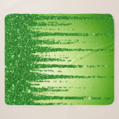 Grüner Glitter-Tropfenhintergrund mit Funkeln Sherpadecke (Vorderseite (Horizontal))