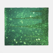 Grüner Glitter-Tropfenhintergrund mit funkelndem B Fleecedecke (Vorderseite (Horizontal))