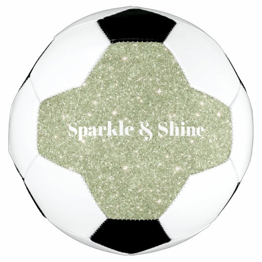 Grüner Glitterfunkel Fußball (Vorderseite)