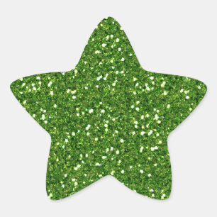 Grüner Glitzer-Aufkleber Stern-Aufkleber