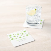 Grüner Glitzer Confetti Paper Untersetzer (Vor Ort)