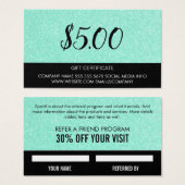 Grüner Glitzer | Diskontkarte (Vorne & Hinten)