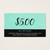 Grüner Glitzer | Diskontkarte (Vorderseite)