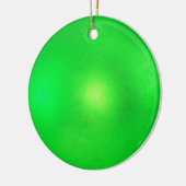 Grüner Glitzer Eleganter Urlaub Keramik Ornament (Links)