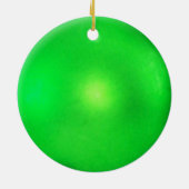 Grüner Glitzer Eleganter Urlaub Keramik Ornament (Hinten)