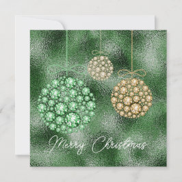 Grüner Glitzer Elegantes Weihnachtsfest Party Einladung
