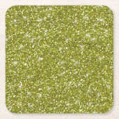 Grüner Glitzer gedruckt Rechteckiger Pappuntersetzer (Vorderseite)