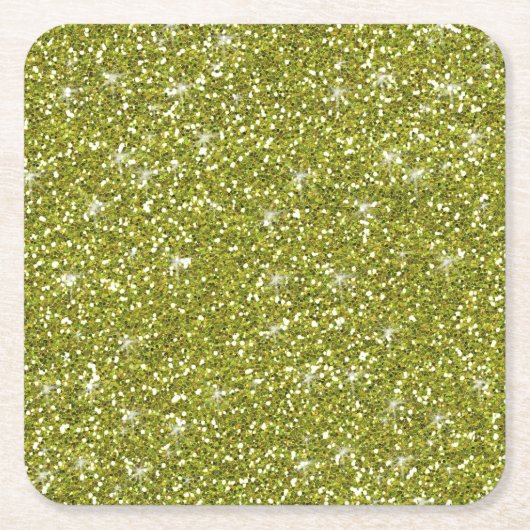 Grüner Glitzer gedruckt Rechteckiger Pappuntersetzer (Vorderseite)