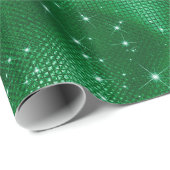 Grüner Glitzer Geschenkpapier (Rolleneckpunkt)