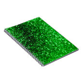 Grüner Glitzer-gewundenes Notizbuch Notizblock (Rechte Seite)