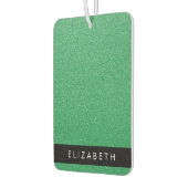 Grüner Glitzer, Hintergrund des Glitzer, Ihr Name Autolufterfrischer (Links)