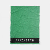 Grüner Glitzer, Hintergrund des Glitzer, Ihr Name Fleecedecke (Vorderseite)