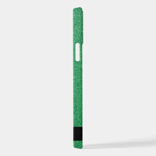 Grüner Glitzer, Hintergrund des Glitzer, Ihr Name iPhone Hülle (Rechte Seite)