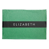 Grüner Glitzer, Hintergrund des Glitzer, Ihr Name Kissenbezug (Rückseite)