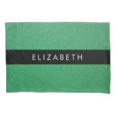 Grüner Glitzer, Hintergrund des Glitzer, Ihr Name Kissenbezug (Vorderseite)