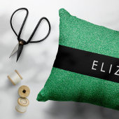 Grüner Glitzer, Hintergrund des Glitzer, Ihr Name Kissenbezug