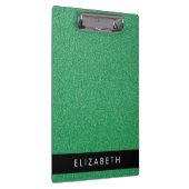 Grüner Glitzer, Hintergrund des Glitzer, Ihr Name Klemmbrett (Rechts)