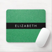 Grüner Glitzer, Hintergrund des Glitzer, Ihr Name Mousepad (Mit Mouse)