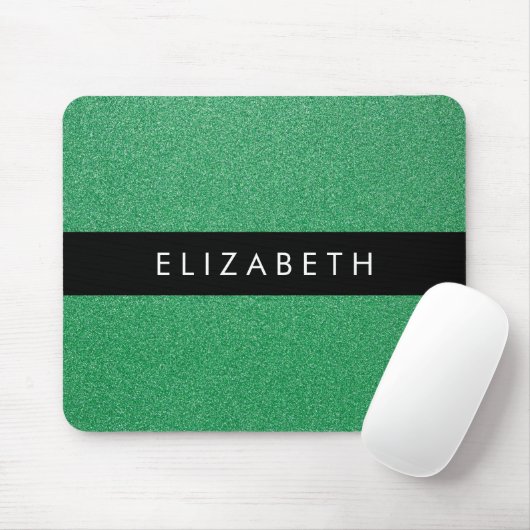 Grüner Glitzer, Hintergrund des Glitzer, Ihr Name Mousepad (Mit Mouse)
