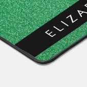 Grüner Glitzer, Hintergrund des Glitzer, Ihr Name Schreibtischunterlage (Ecke)