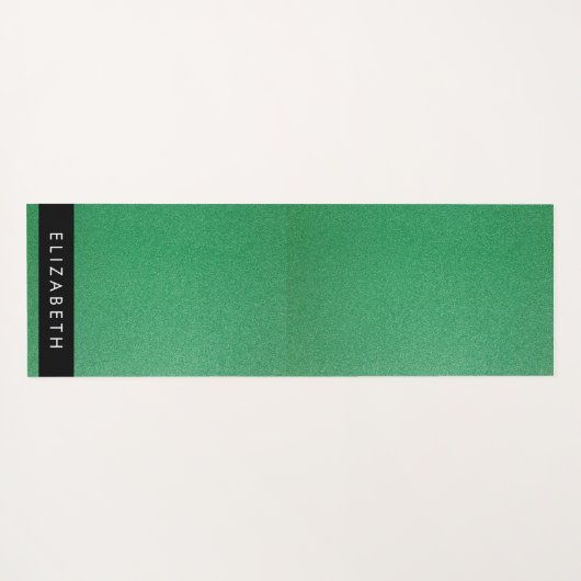 Grüner Glitzer, Hintergrund des Glitzer, Ihr Name Yogamatte (Rückseite (Horizontal))