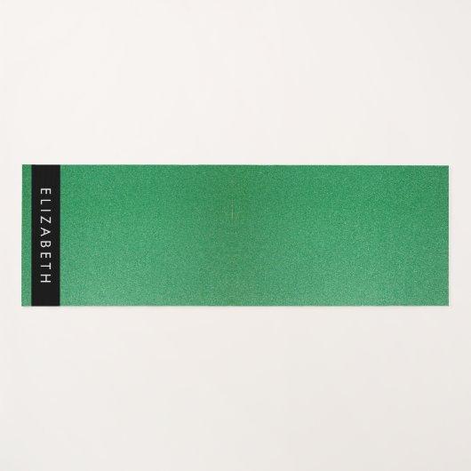 Grüner Glitzer, Hintergrund des Glitzer, Ihr Name Yogamatte (Vorderseite (Horizontal))