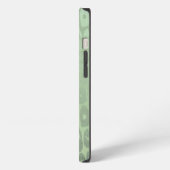 Grüner Glitzer Leopard Textur iPhone Hülle (Linke Seite)