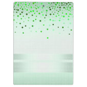Grüner Glitzer Linen Sparkle Confetti Modernste Klemmbrett (Rückseite)