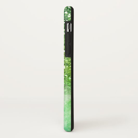 Grüner Glitzer, Marmor, personalisiert Case-Mate iPhone Hülle (Hinten/Links)