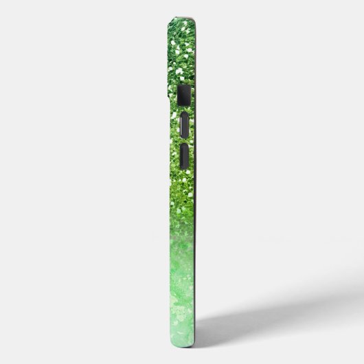 Grüner Glitzer, Marmor, Personalisiert Case-Mate iPhone Hülle (Rückseite / Links)