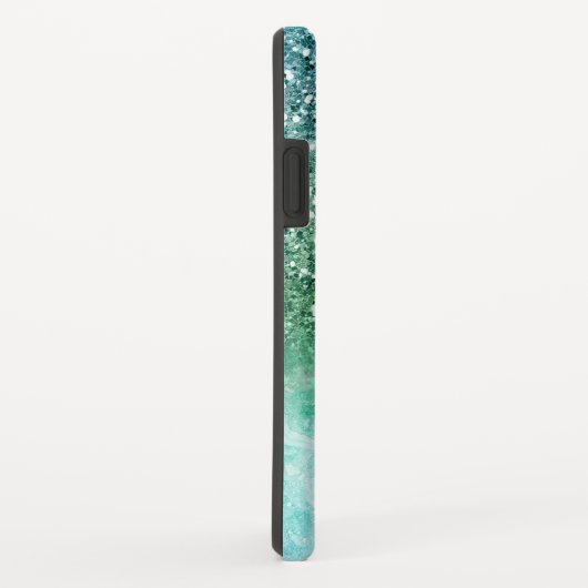 Grüner Glitzer, Marmor, Personalisiert Case-Mate iPhone Hülle (Hinten/Rechts)