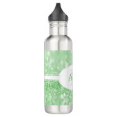 Grüner Glitzer Persönliche Wasserflasche Edelstahlflasche (Links)