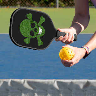 Grüner Glitzer Pickleball Schläger